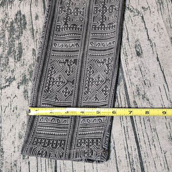 Free People Womens Skinny Jeans Size 32 Gray Black Tribal Skinny Leg Aztec - Picture 7 of 9